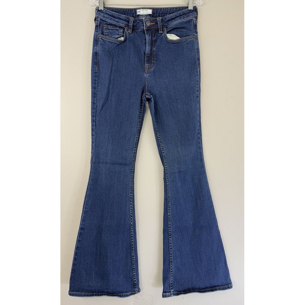 Free People Flare‎ Jeans Woman's 28x31 Blue Stretch Denim